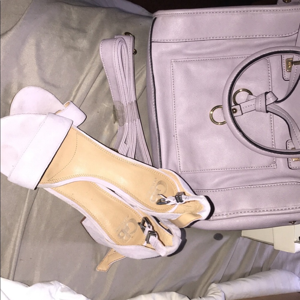 Gianni Bini and Big Buddha handbag and heels set
